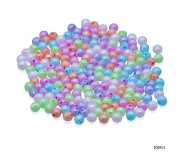 Craft Beads Round Pastel Mix Colours 6MM 20Gsm – JCBR01