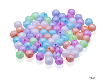 Craft Beads Round Pastel Mix Colours 8MM 20Gsm – JCBR02
