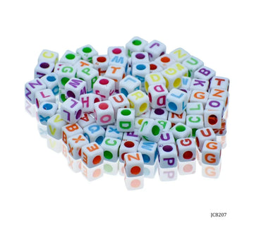 Craft Beads Alphabet Square Big 25gm 7X7MM – JCB207