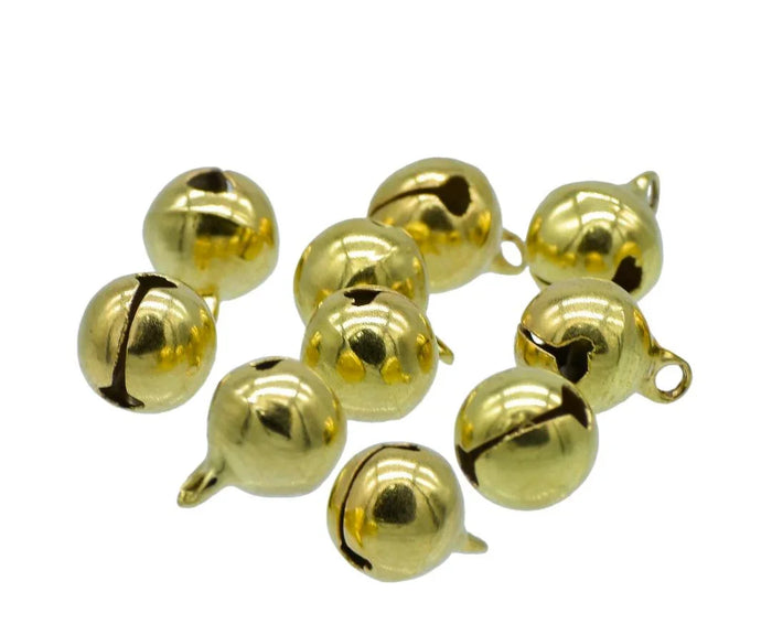 Mini Metal Bells Golden 10MM 10 Pc – JMMB24