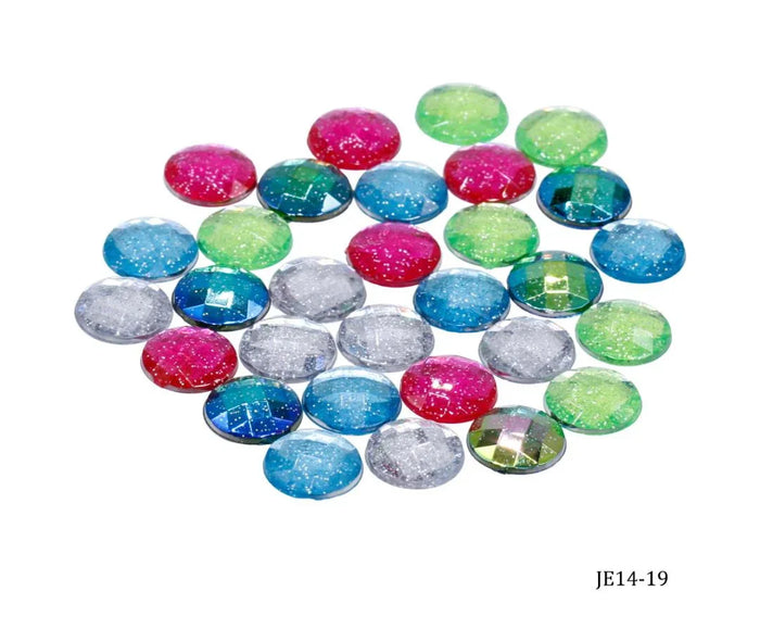 Kundan Stone Diamond Round Glitter Small 30Pcs – JE14-19