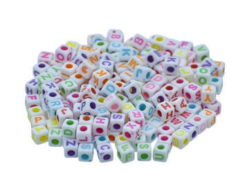Craft Beads Alphabet Square Mini Small 25gm 5X5MM – JCB217
