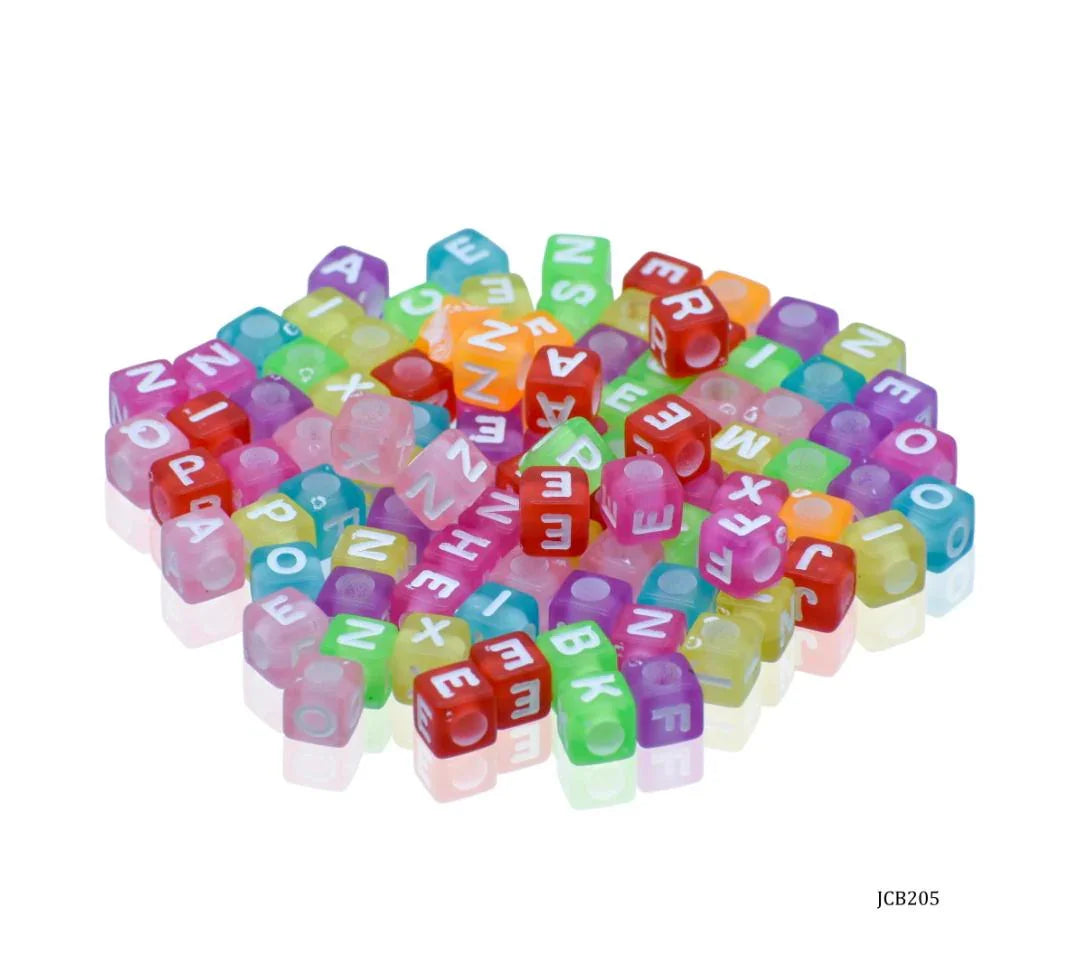 Craft Beads Alphabet Square Big 25gm 7X7MM – JCB205