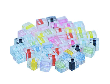 Beads Cube Transparent 2 Ton 25Gms – JCCP14