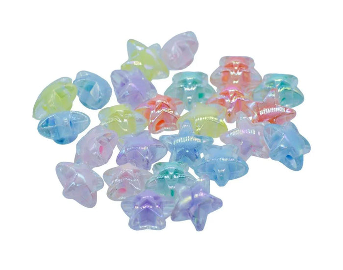 Beads Two-Ton Transparent Medium Star Set of 25P – JCCP27