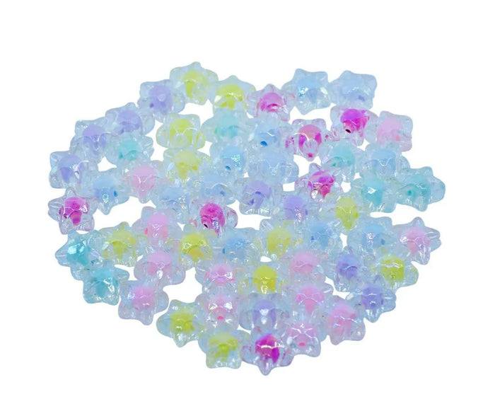 Beads Two-Ton Transparent Small Star 25GMS – JCCP29
