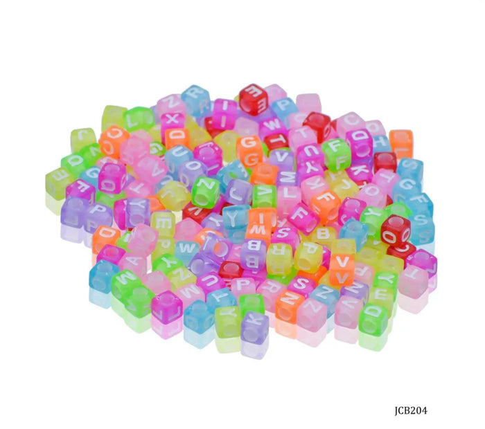 Craft Beads Alphabet Square Small 25gm 6X6MM – JCB204