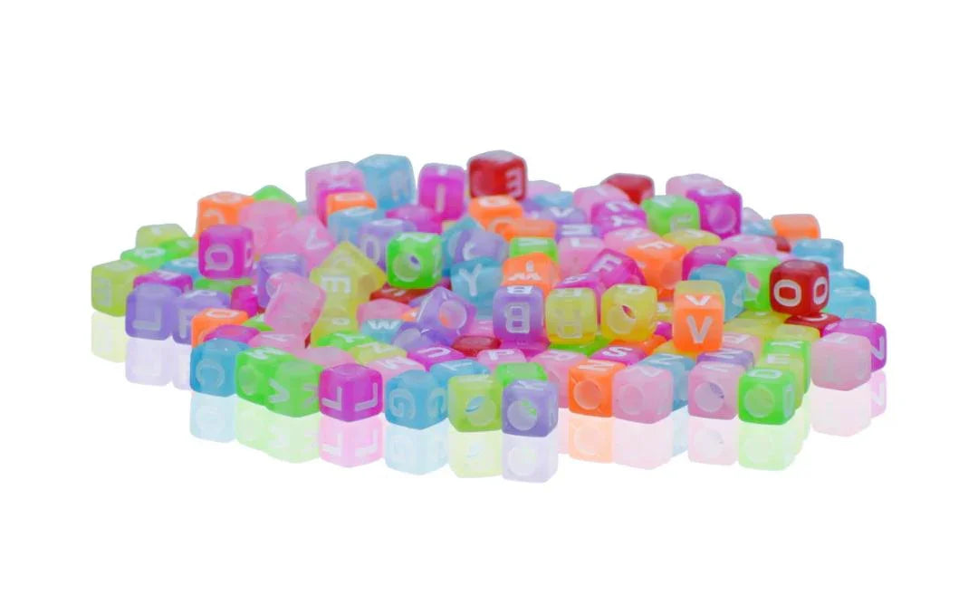 Craft Beads Alphabet Square Small 25gm 6X6MM – JCB204