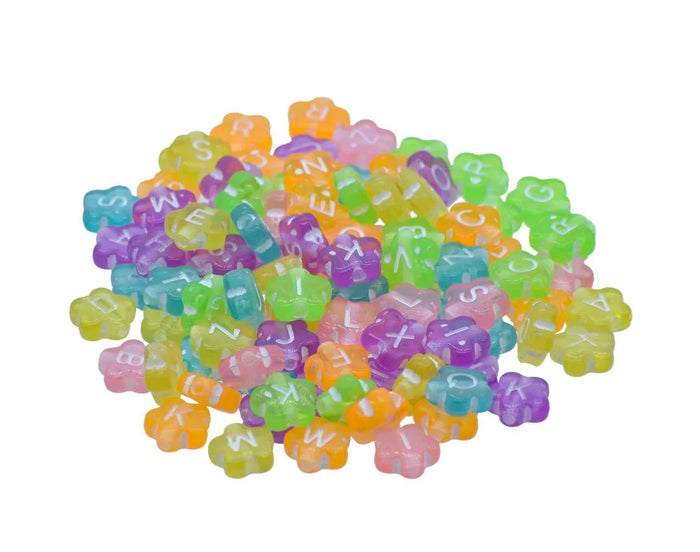 Craft Beads Alphabet Flower Colour 25gm 5X10MM – JCB215