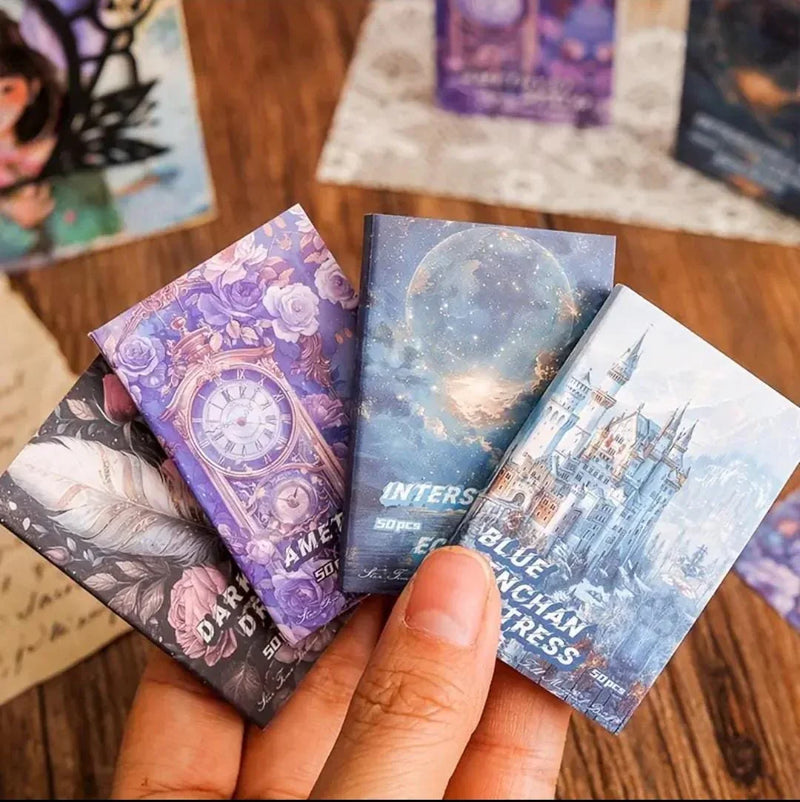 (Buy 1 Get 1 Free) Mini printed Rice paper Diary l Pack of 1 (50 sheets )