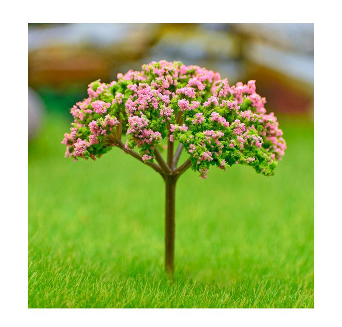 Artificial Miniature Green & Pink Tree – 1pc | TL-75GPK