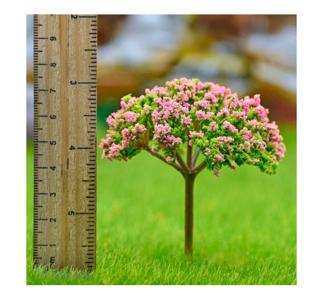 Artificial Miniature Green & Pink Tree – 1pc | TL-75GPK