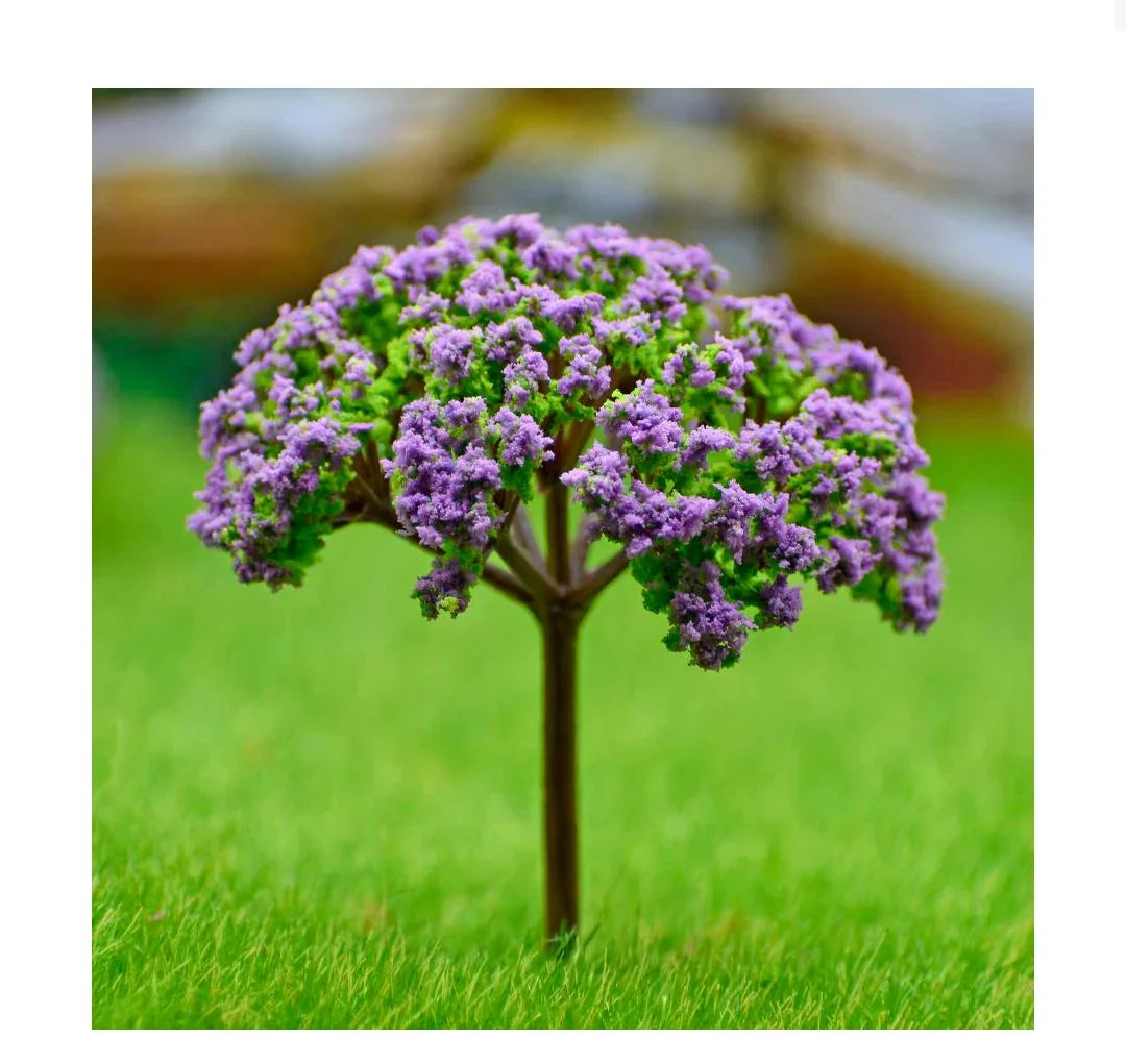 Artificial Miniature Green & Purple Tree – 1pc | TL-75GPE