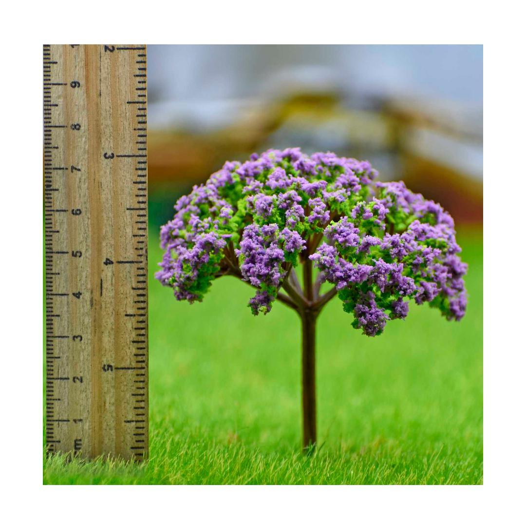 Artificial Miniature Green & Purple Tree – 1pc | TL-75GPE