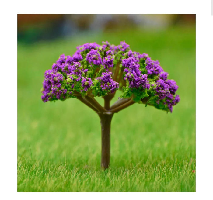 Artificial Miniature Green & Purple Tree – 1pc | TL-40GPE