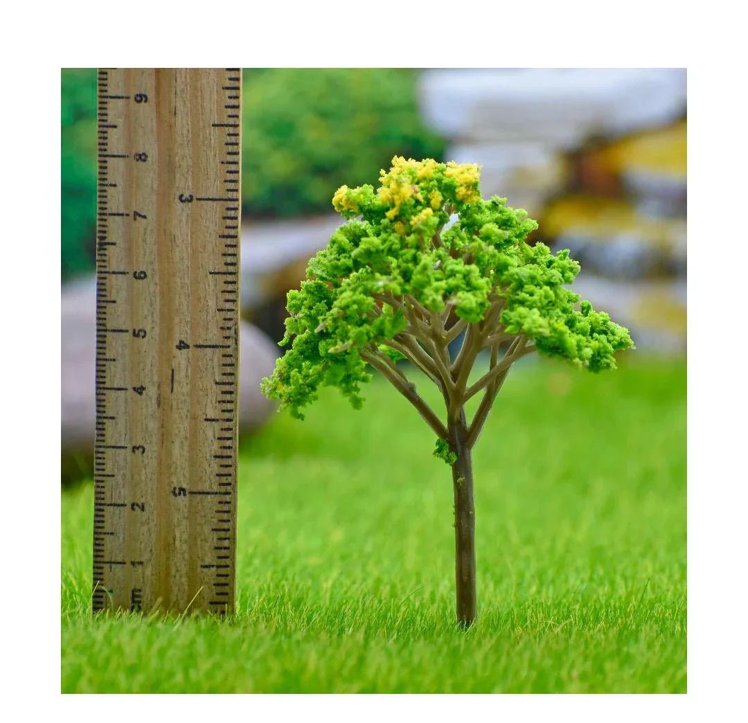 Artificial Miniature Green & Yellow Tree – 1pc | FU-80GYW