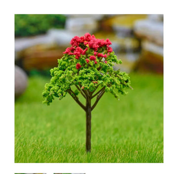 Artificial Miniature Green & Red Tree – 1pc | FU-80GRD