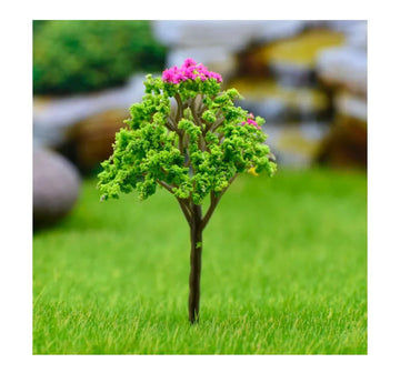 Artificial Miniature Green & Pink Tree – 1pc | FU-80GPK