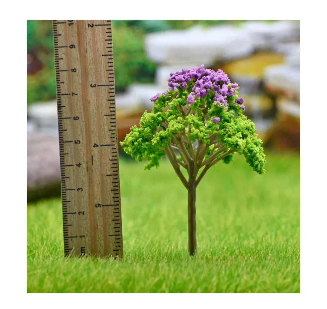 Artificial Miniature Green & Purple Tree – 1pc | FU-80GPE