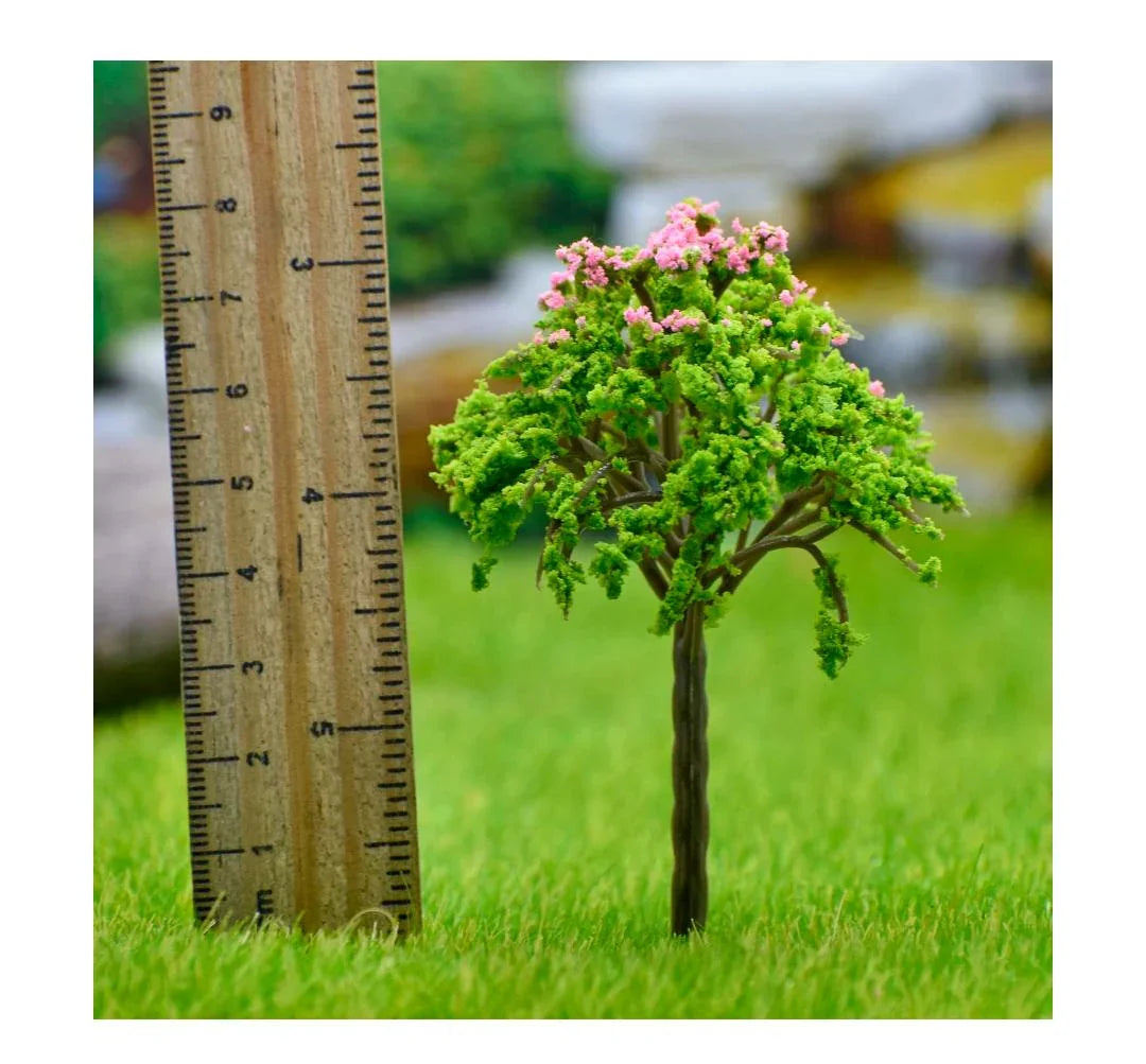 Artificial Miniature Green & Light Pink Tree – 1pc | FU-80GLPK