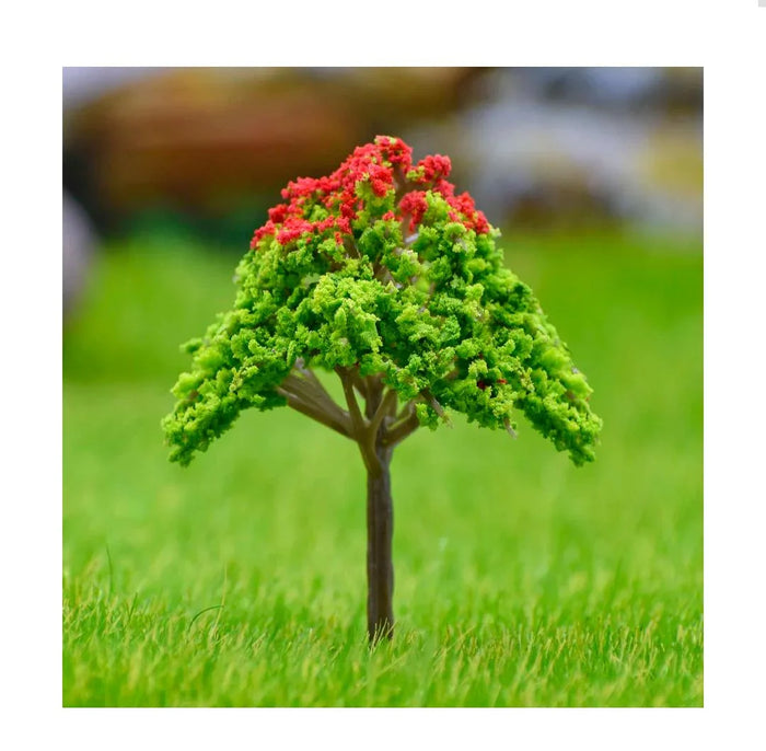 Artificial Miniature Green & Red Tree – 1pc | FU-60GRD