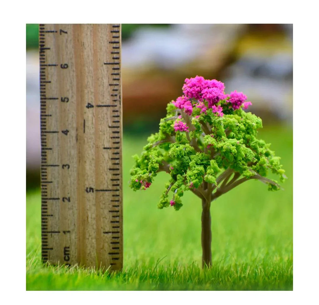 Artificial Miniature Green & Pink Tree – 1pc | FU-60GPK