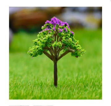 Artificial Miniature Green & Purple Tree – 1pc | FU-60GPE