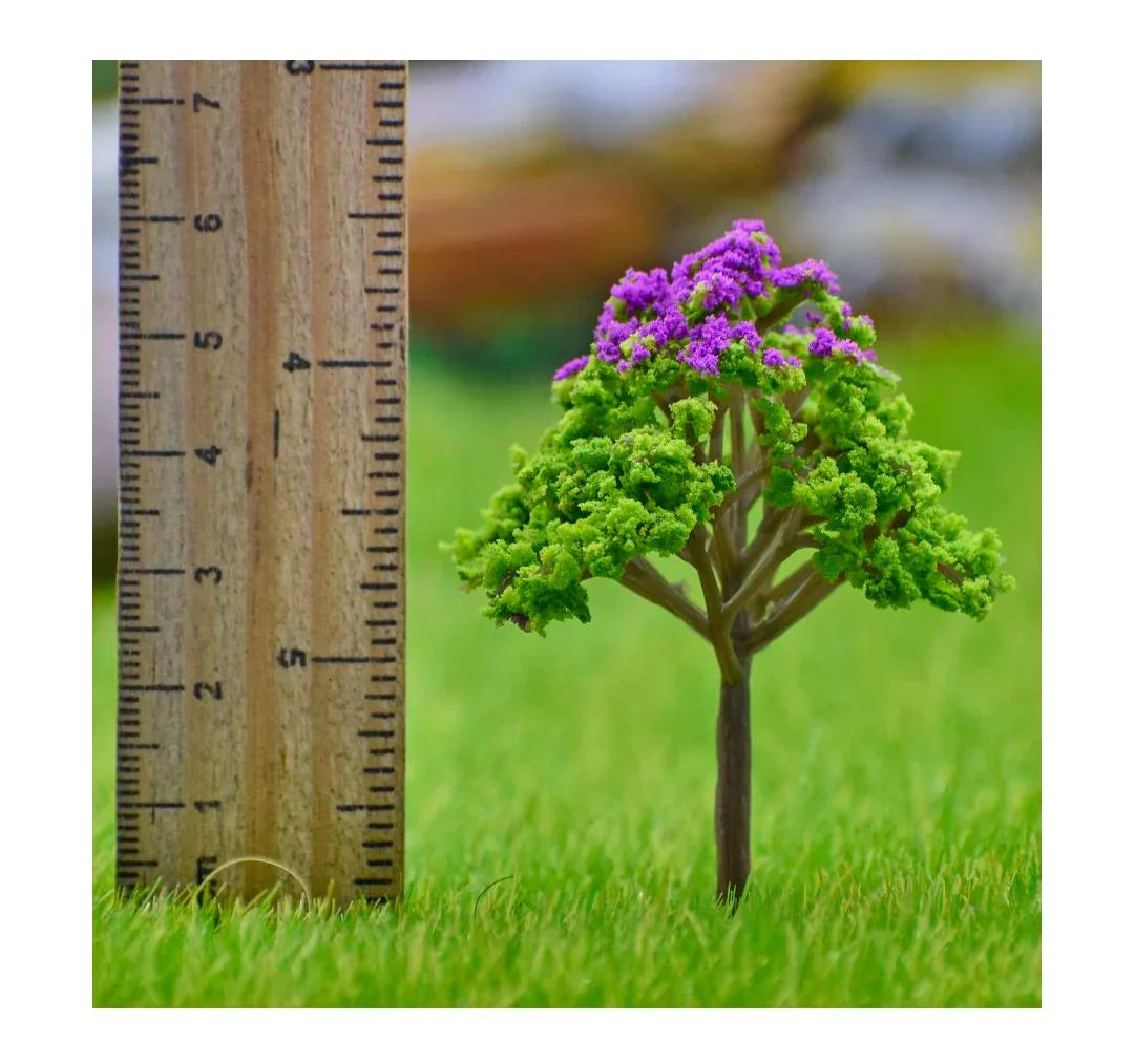 Artificial Miniature Green & Purple Tree – 1pc | FU-60GPE