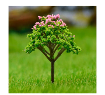 Artificial Miniature Green & Baby Pink Tree – 1pc | FU-60GBP