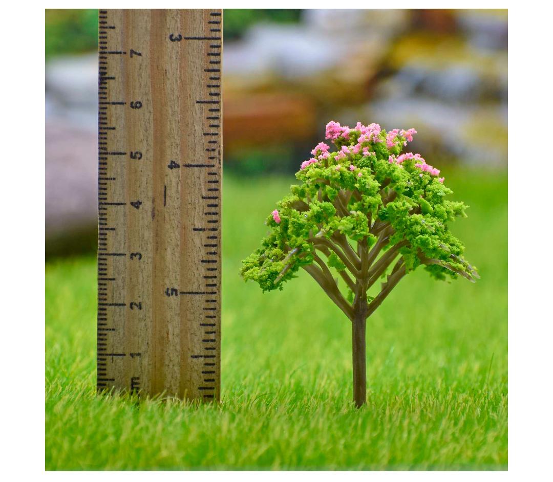 Artificial Miniature Green & Baby Pink Tree – 1pc | FU-60GBP