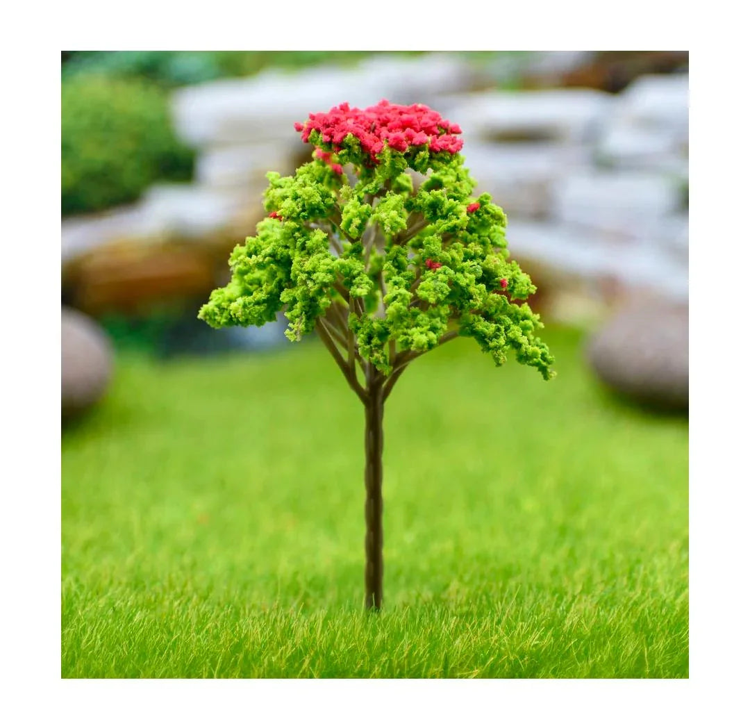 Artificial Miniature Green & Red Tree – 1pc | FU-100GRD