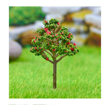 Artificial Miniature Green & Red Tree – 1pc | 018-80TTR