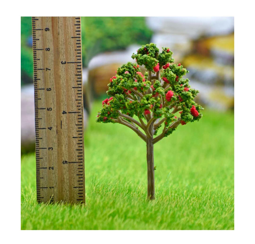 Artificial Miniature Green & Red Tree – 1pc | 018-80TTR