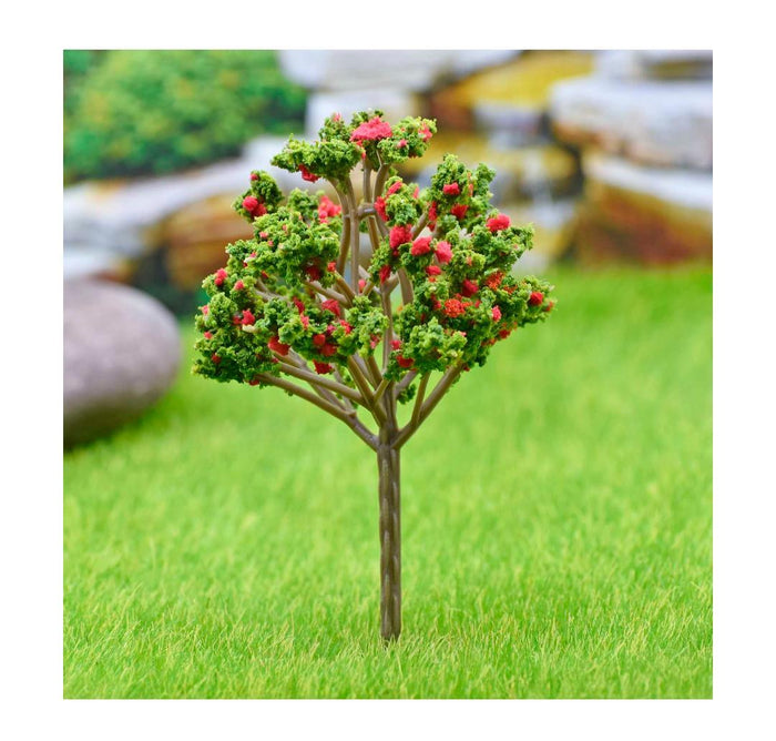 Artificial Miniature Green & Red Tree – 1pc | 018-100GR