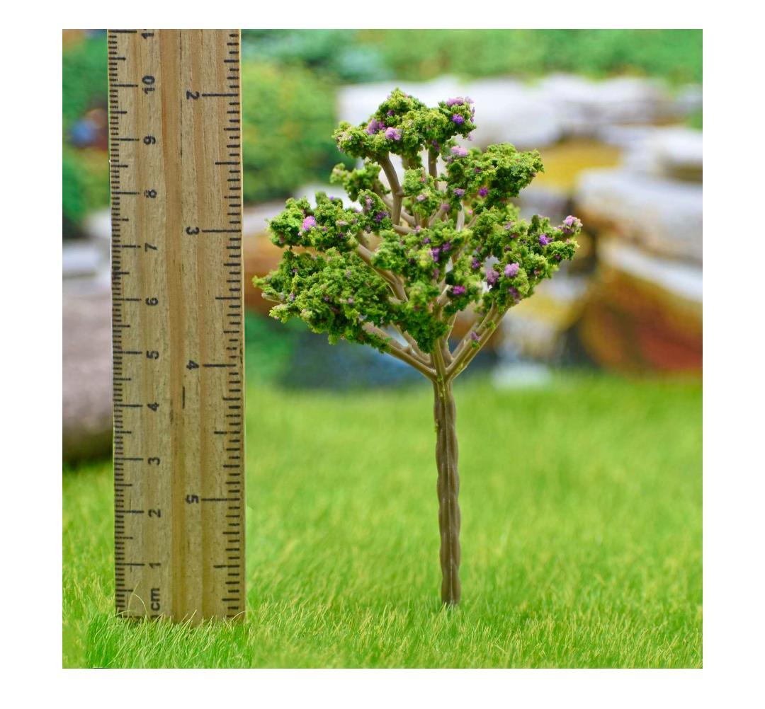 Artificial Miniature Green & Purple Tree – 1pc | 018-100G