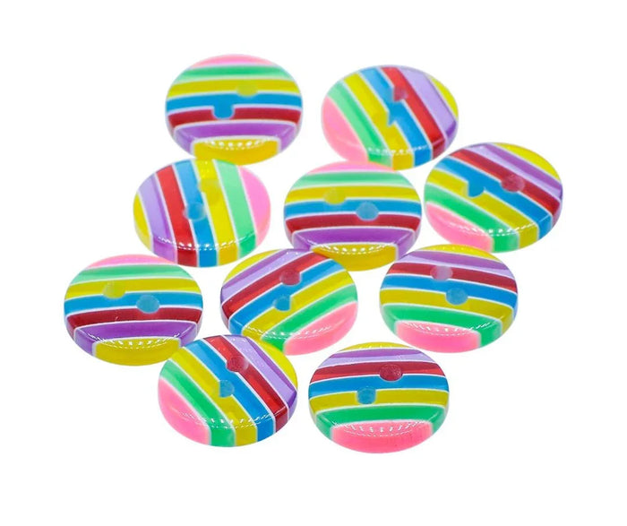 Craft Decorative Button Round Lining 18L – 10Pc | JCDBP38