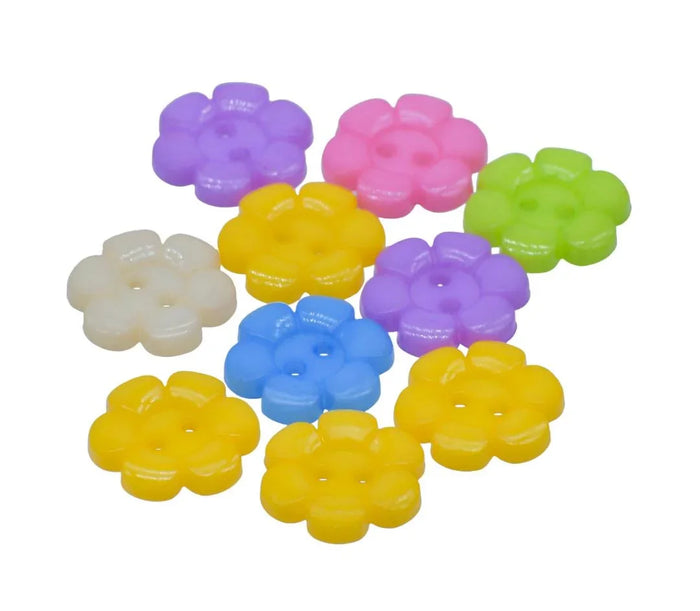Craft Decorative Button Flower 34L 10Pc JCDBP09