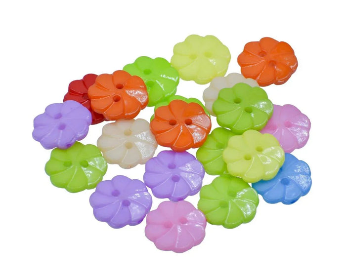 Craft Decorative Button Flower 28L 20Pc JCDBP06