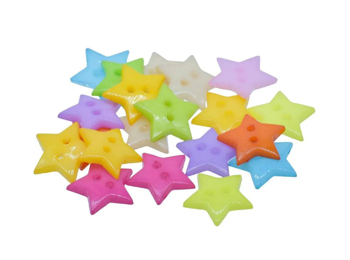 Craft Decorative Button Star 28L 20Pc JCDBP05
