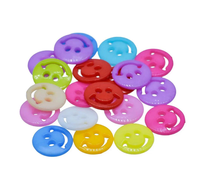 Craft Decorative Button Smiley 28L 20Pc JCDBP03