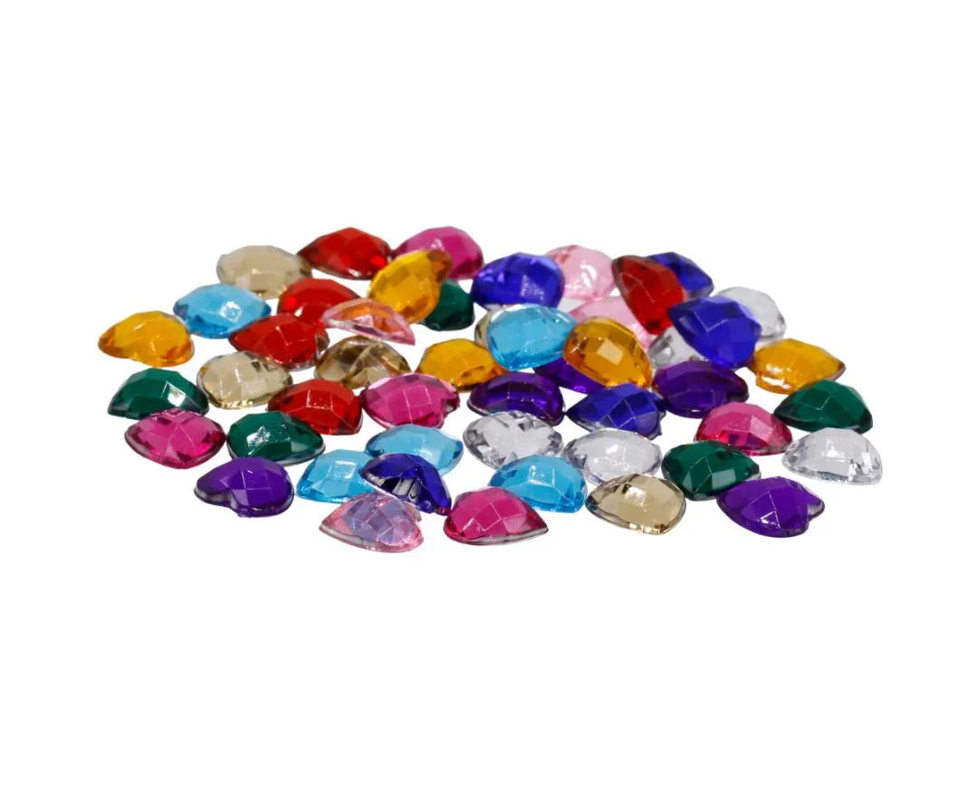Kundan Stone Diamond Heart Mini Small T10 50Pc JT10H-7
