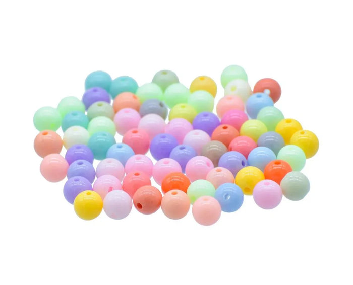 Craft Beads Pastel Multicolour 8MM 20Gsm JBSP8MM