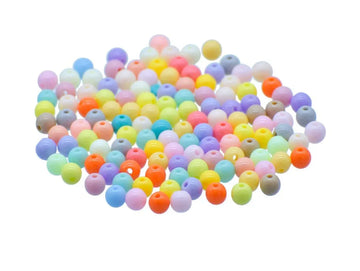 Craft Beads Pastel Multicolour 6MM 20Gsm JBSP6MM