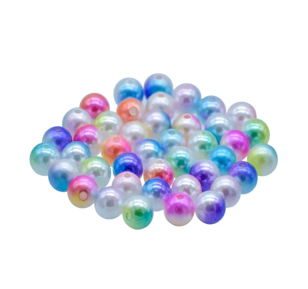 Beads Pastel Rainbow Multicolour 10MM 20Gsm JBRT10MM