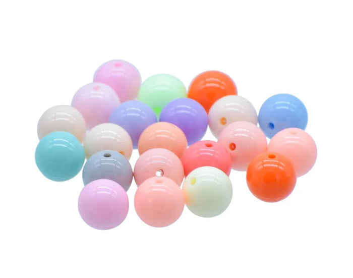 Craft Beads Pastel Multicolour 12MM 20Gsm JBSP12MM