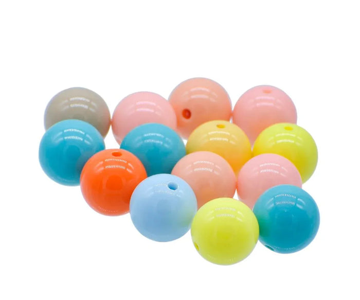 Craft Beads Pastel Multicolour 14MM 20Gsm JBSP14MM