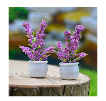 Artificial Miniature Tree Flower Pot 2Pc CT011-B