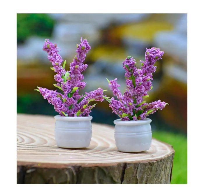 Artificial Miniature Tree Flower Pot 2Pc CT011-B