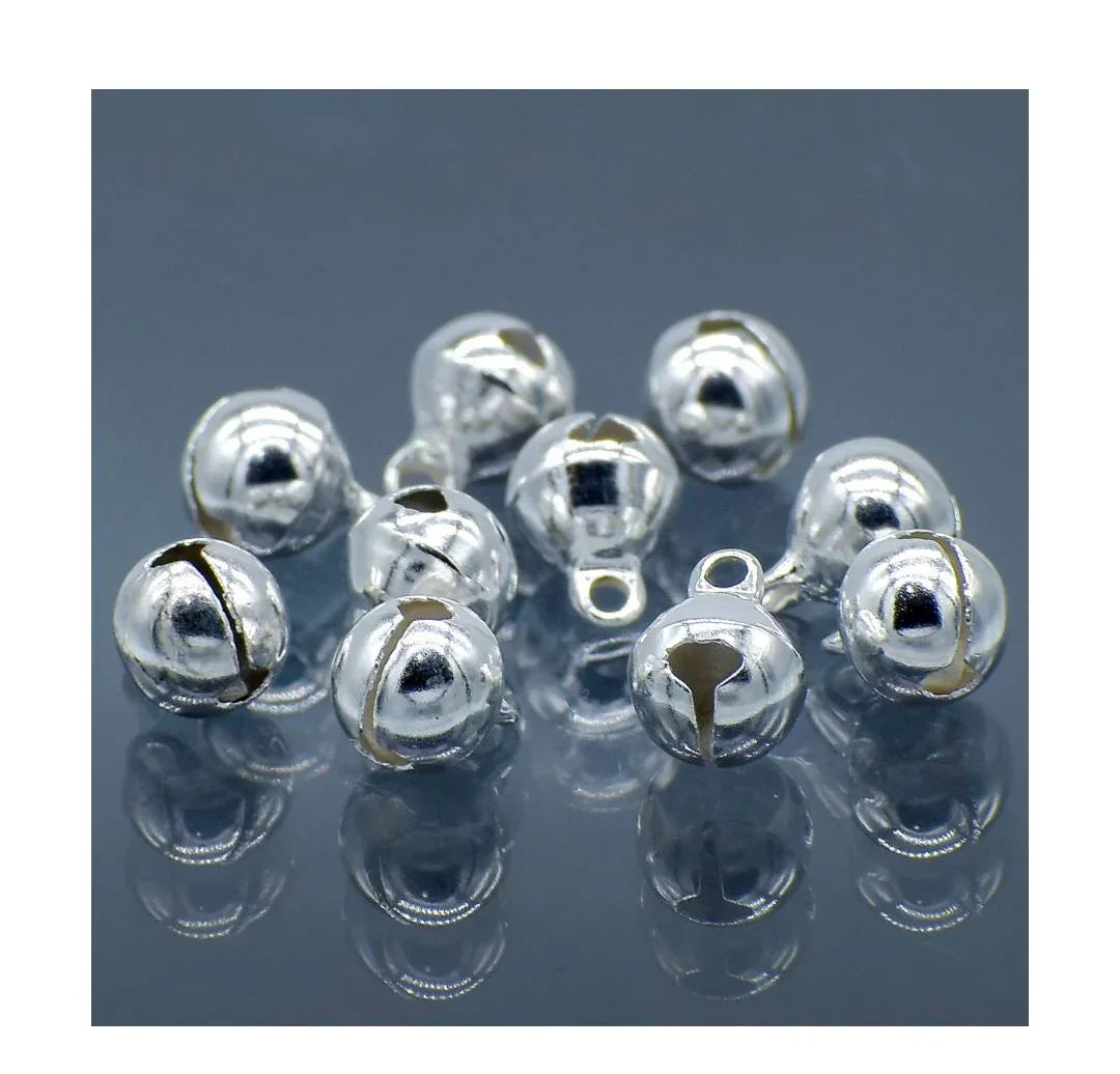 Mini Metal Bells Silver 8MM 10Pc JMMB29