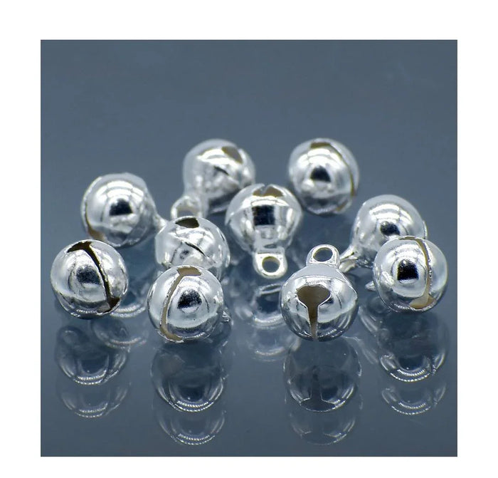 Mini Metal Bells Silver 8MM 10Pc JMMB29